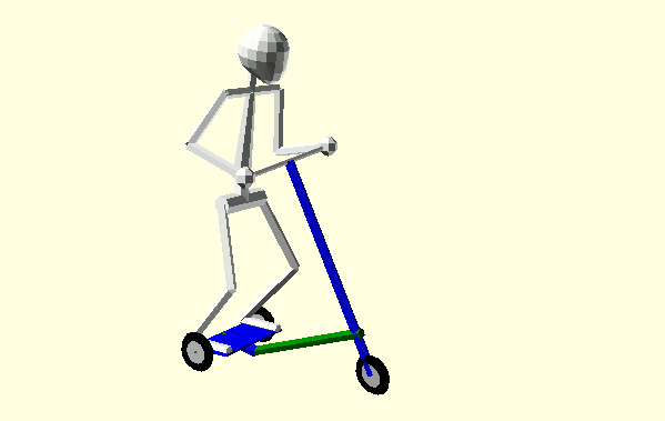 Animation of the three-wheel vehicle.