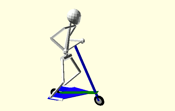 Animation of the two-wheel vehicle.